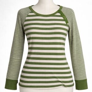 Bella Swan Twilight green striped thermal long sleeve top